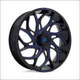 Fuel D778 Runner UTV Wheel Gloss Black Milled Candy Blue - 18x7 / 4x137 / + 13mm - Wheels