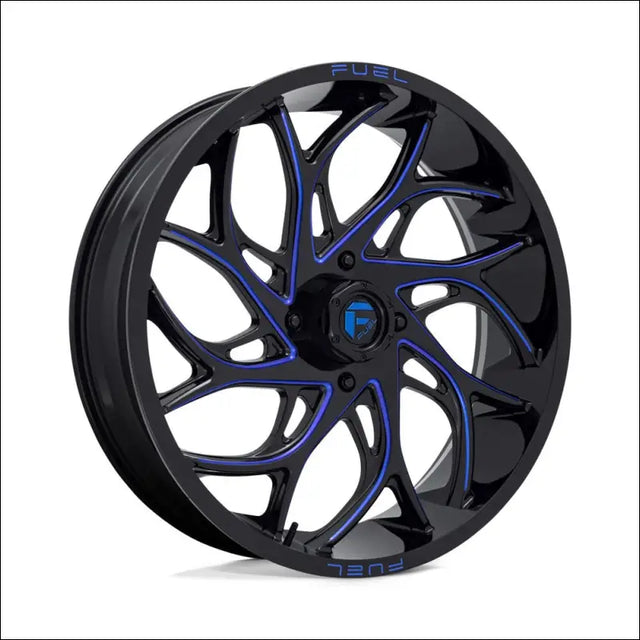 Fuel D778 Runner UTV Wheel Gloss Black Milled Candy Blue - 18x7 / 4x137 / + 13mm - Wheels