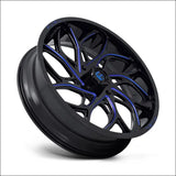Fuel D778 Runner UTV Wheel Gloss Black Milled Candy Blue - 18x7 / 4x156 / + 13mm - Wheels