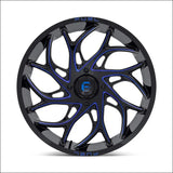 Fuel D778 Runner UTV Wheel Gloss Black Milled Candy Blue - 20x7 / 4x137 / + 13mm - Wheels