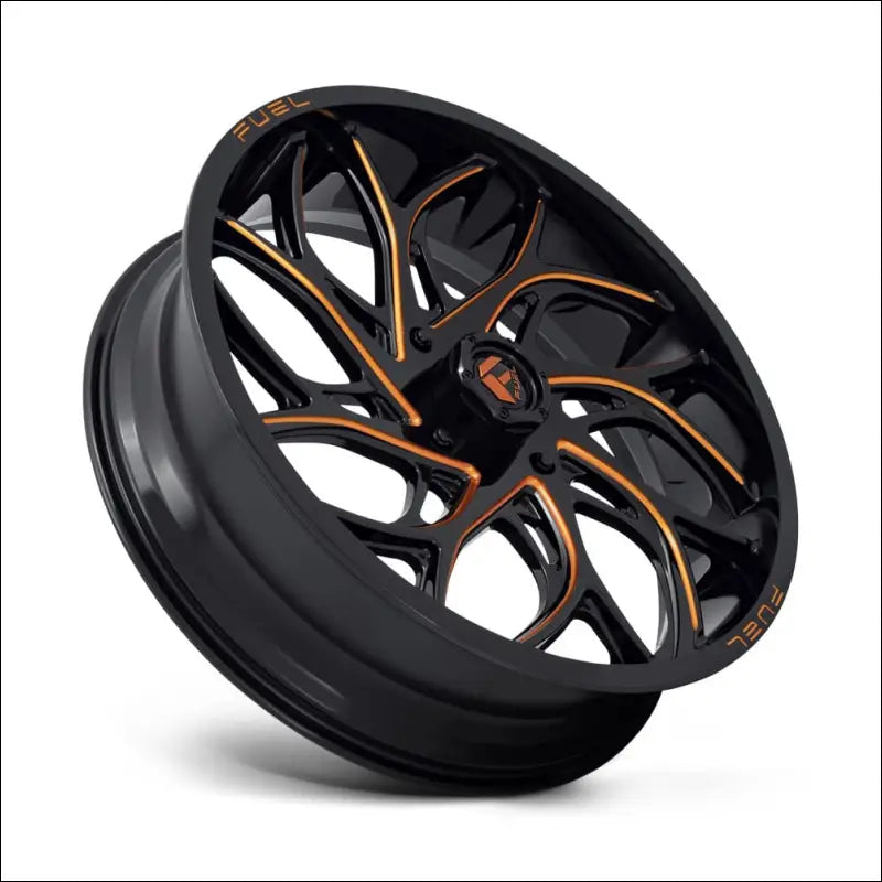 Fuel D780 Runner UTV Wheel Gloss Black Milled Orange - 18x7 / 4x156 / + 13mm - Wheels