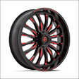 Fuel D822 ARC UTV Wheel Gloss Black Milled Red - 18x7 / 4x137 / + 13mm - Wheels