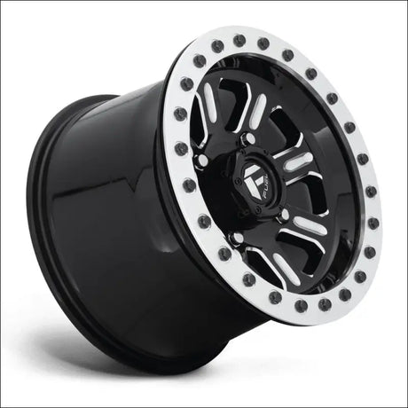 Fuel D910 Hardline Beadlock Wheel Gloss Black Milled - 15x7 / 4x156 / + 25mm - Wheels