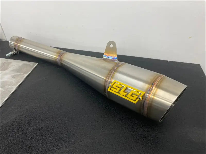 Gen 1 2008-2011 CanAm Outlander 500-650-800cc Megaphone Slip On - Raw Stainless / Oxygen sensor bung - Exhaust