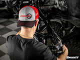 SuperATV Logo Grey and Red Trucker Hat