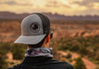 Gray and Black Rhino Axles Trucker Hat