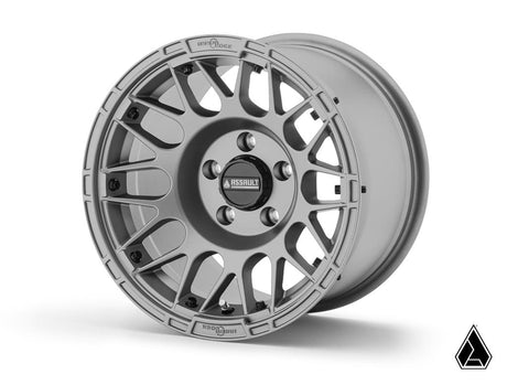 Standard XT Warrior Tires 32x10x15 on 15x10 Assault Industries Hellfire Matte Titanium Wheels 5/4.5 Pattern