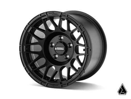 Sticky XT Warrior Tires 32x10x15 on 15x10 Assault Industries Hellfire Satin Black Wheels 5/4.5 Pattern