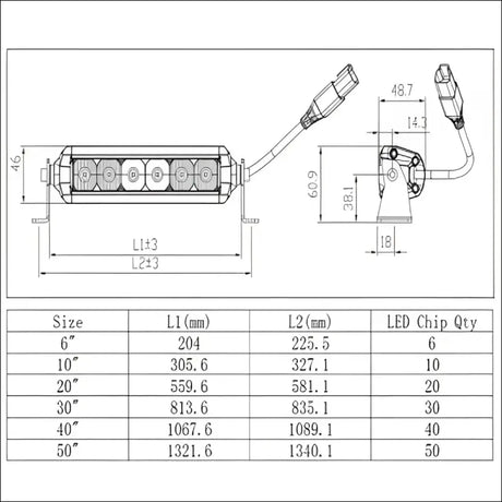 Infinite Offroad Chase Light Bar - 24’’ Wide / Polaris 8-pin - Rock Lights