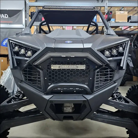 Infinite Offroad RZR Pro Grille w/ 102w Light Bar - Add Wiring Kit - Rock Lights