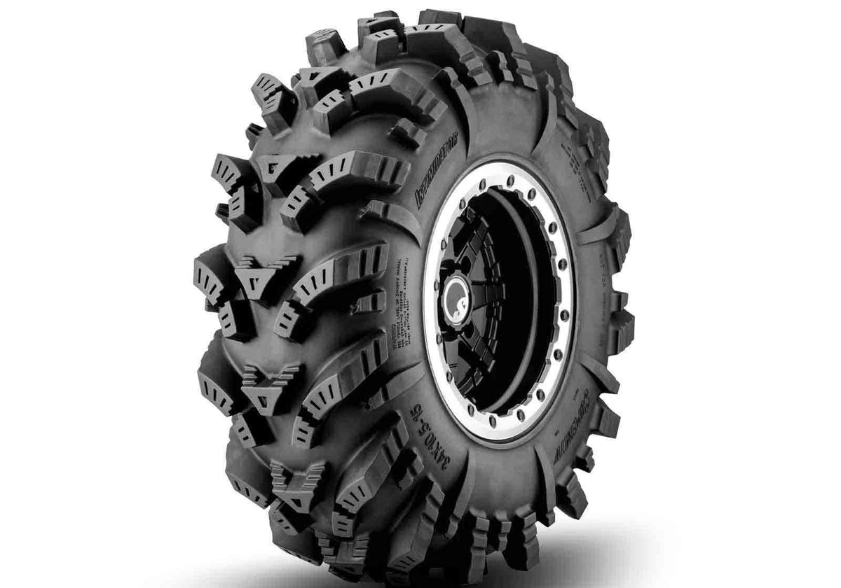 Intimidator Tires 34x10.5x14 on 15in. Healy Lock Series Wheels 4/137 Pattern