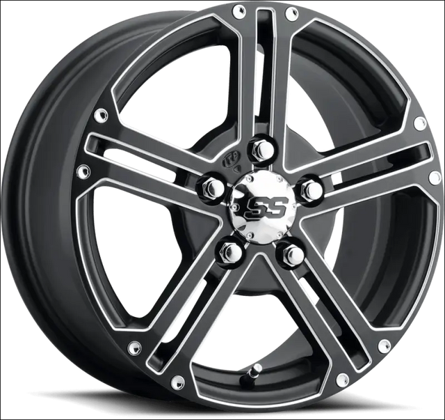 ITP SS Alloy SS212 Matte Black W/ Machined - 5X4.5 Bolt Pattern - Wheels