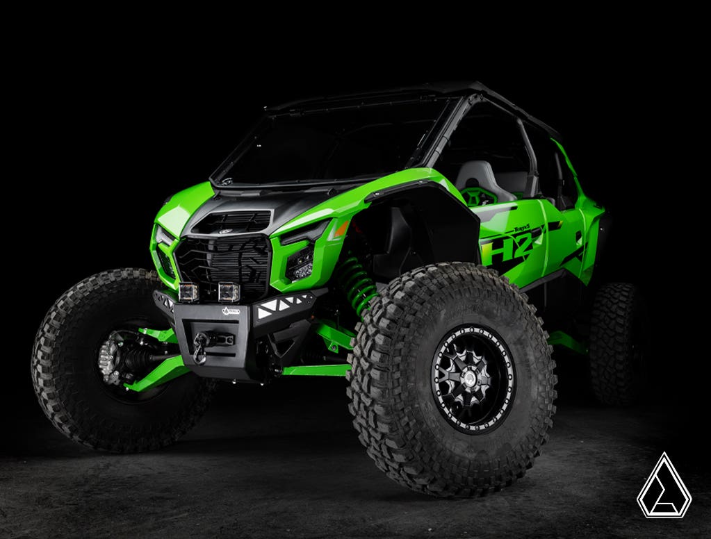 Assault Industries Kawasaki Teryx H2 Winch-Ready Aluminum Plate Front Bumper