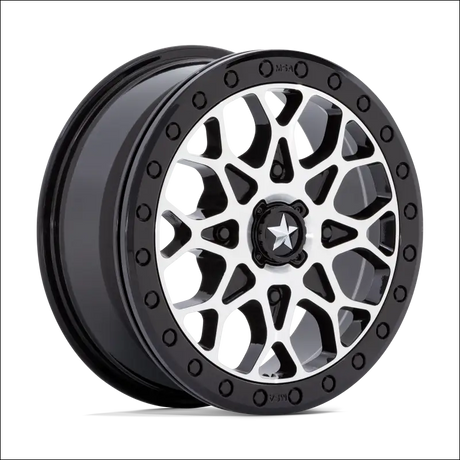 MSA M48 Portal Beadlock - Gloss Black Machined w Gloss Black Ring