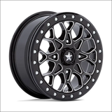 MSA M48 Portal Beadlock - Gloss Black Milled Gloss Black Ring