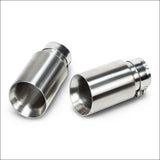 Polaris RZR Pro R Magnum Twin-Exit Exhaust - Brushed Stainless Finish / Twin Tip / Heatshield w/ Lime Accent