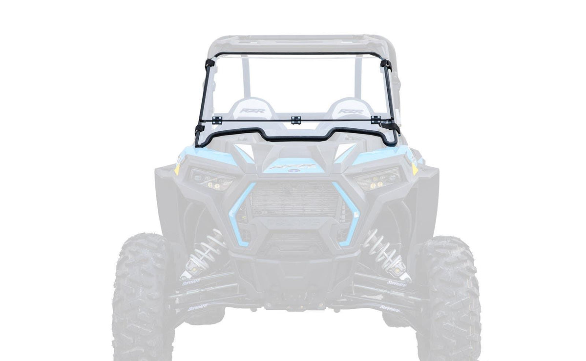 Polaris RZR XP 1000 Fold Down Windshield - Clear; Scratch Resistant - 2019+