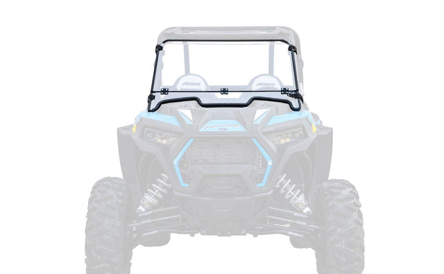 Polaris RZR XP 1000 Fold Down Windshield - Clear; Scratch Resistant - 2019-2021