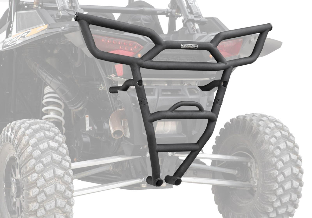 Polaris RZR XP Turbo Rear Bumper - Wrinkle Black