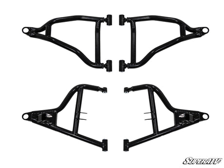 Polaris RZR S 1000 High Clearance A-Arms - White Aluminum