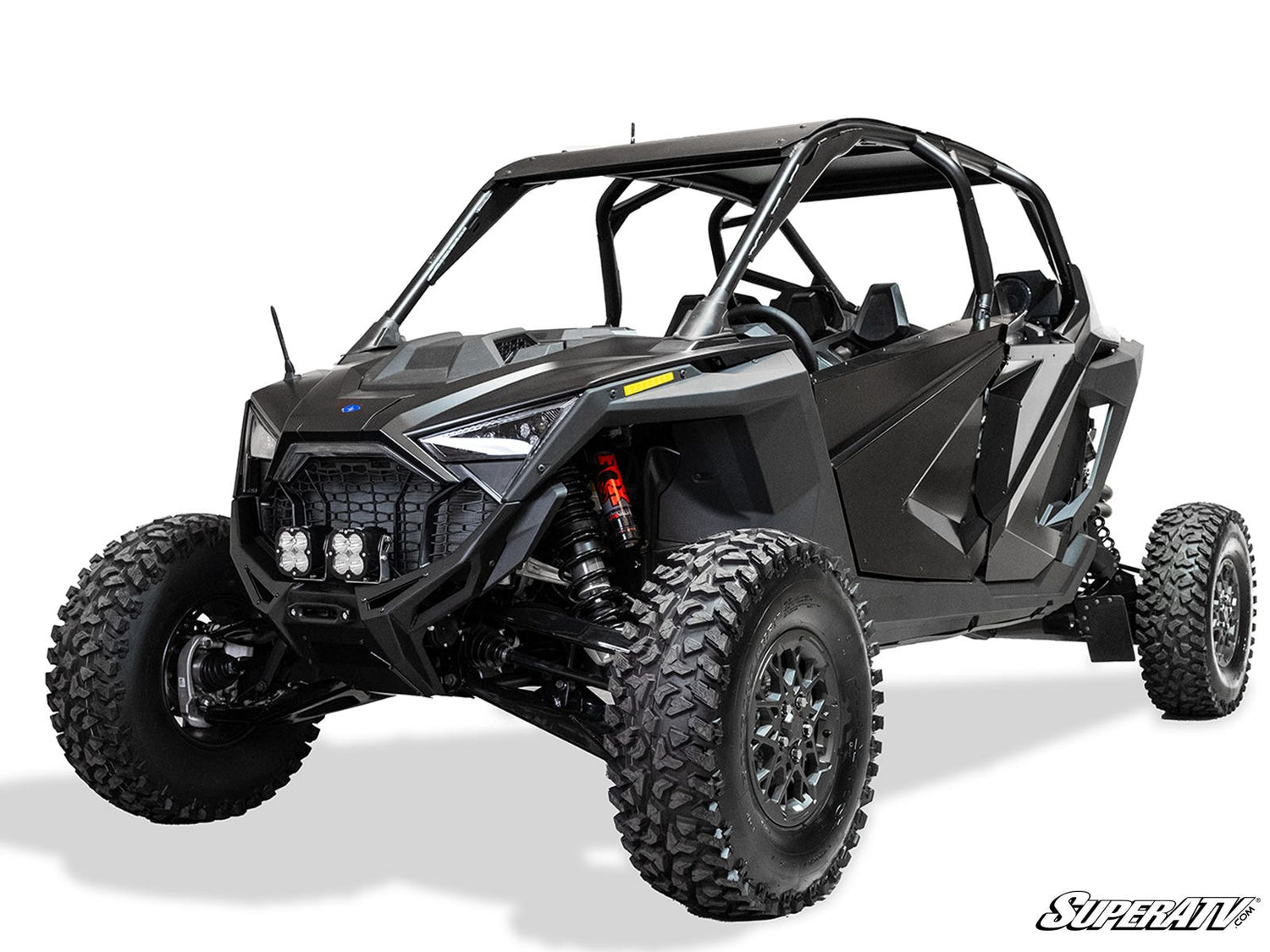 Elektric Offroad Polaris RZR Turbo R Volt Front Winch Bumper—Hammer Black Finish