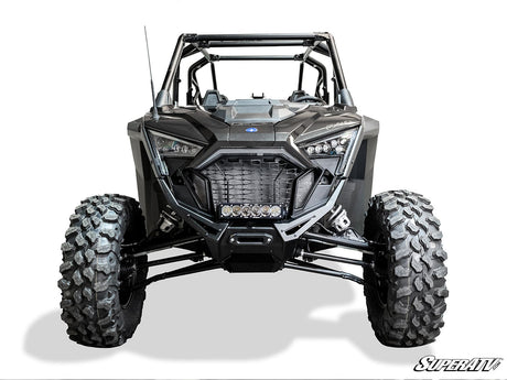 Elektric Offroad Polaris RZR Turbo R Volt Front Winch Bumper—Hammer Black Finish