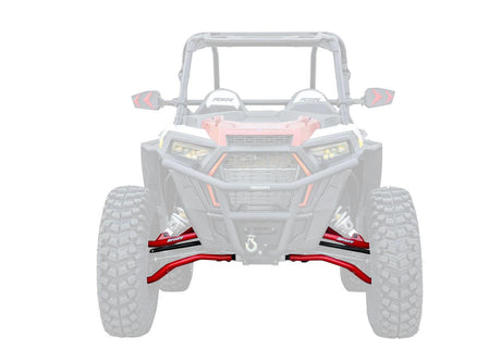 Polaris RZR XP 1000 High Clearance 2in. Forward Offset A-Arms - Red with Super-Duty Ball joints
