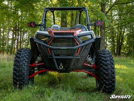 Polaris RZR XP 1000 High Clearance 2in. Forward Offset A-Arms - Red with Super-Duty Ball joints