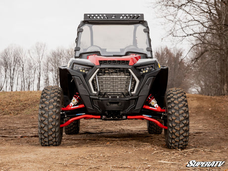 Polaris RZR XP 1000 High Clearance 2in. Forward Offset A-Arms - Red with Standard Ball joints