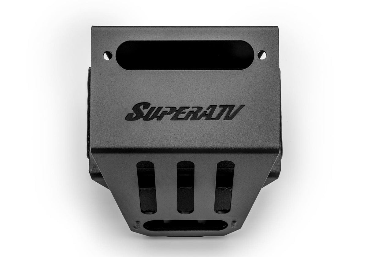 Polaris RZR XP Turbo S Winch Mounting Plate with 6000 lb. Winch for No Bumper
