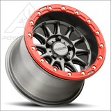 Raceline A14GR Alpha BeadLock 5 Lug Wheels – Gunmetal/Red