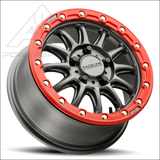 Raceline A14GR Alpha BeadLock 5 Lug Wheels – Gunmetal/Red