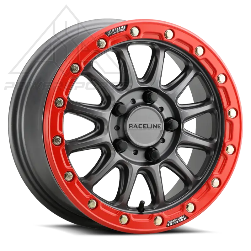 Raceline A14GR Alpha BeadLock 5 Lug Wheels – Gunmetal/Red