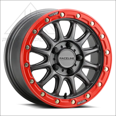 Raceline A14GR Alpha BeadLock 5 Lug Wheels – Gunmetal/Red