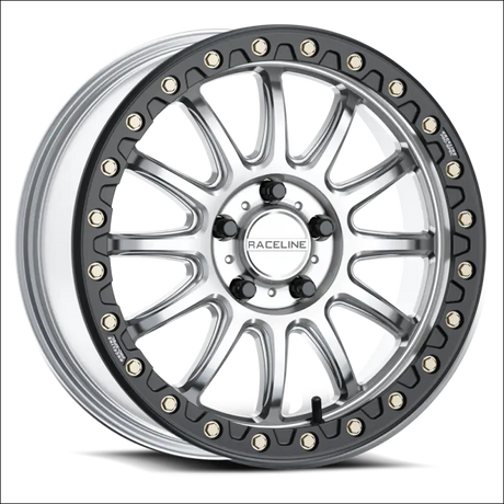 Raceline A14SB Alpha Beadlock - Silver/Black