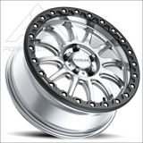 Raceline A14SB Alpha Beadlock - Silver/Black - Wheels