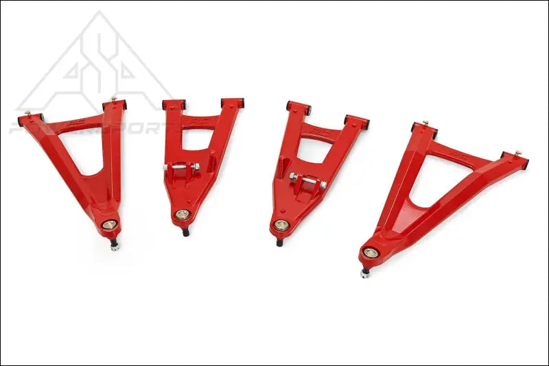 Rough Country 93155RED Red Forged Alum High Clearance 2’’ Fwd Offset Control Arms w/Ball Joints | Polaris Ranger 1000XP