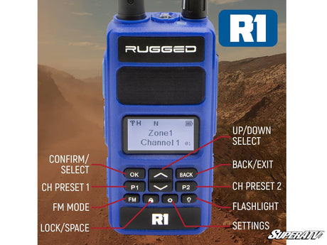 Rugged Radios Rugged R1—Business Band Two-Way Handheld Radio—Digital and Analog