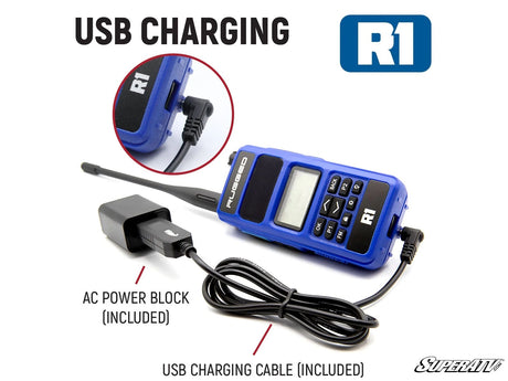 Rugged Radios Rugged R1—Business Band Two-Way Handheld Radio—Digital and Analog