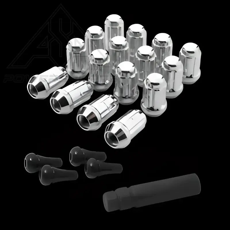 Spline Drive Lug Nut Kit -12mm x 1.25 with Slim Profile Socket - Wheels