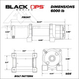 SuperATV Black Ops 6000 Synthetic Rope Winch & Wireless Remote