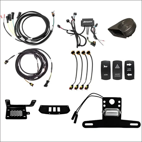 SuperATV Can-Am Defender Turn Signal & Horn Kits - Deluxe Plug Play Kit - 2020 + Models / No Plate Bracket