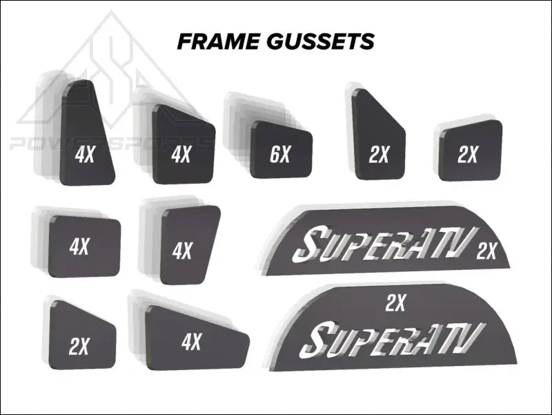 SuperATV Can-Am Defender Weld-In Gusset Kit - Parts & Accessories