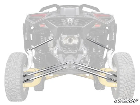 SuperATV Can-Am Maverick R Billet Aluminum Hex Radius Arms - Nut Weld Plate - Rods