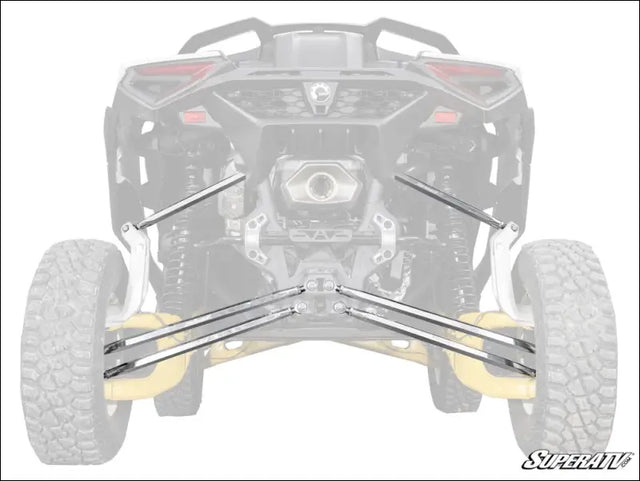 SuperATV Can-Am Maverick R Billet Aluminum Hex Radius Arms - Nut Weld Plate - Rods