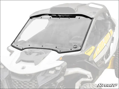 SuperATV Can-Am Maverick R Scratch-Resistant Full Windshield - Scratch Resistant Polycarbonate - Clear