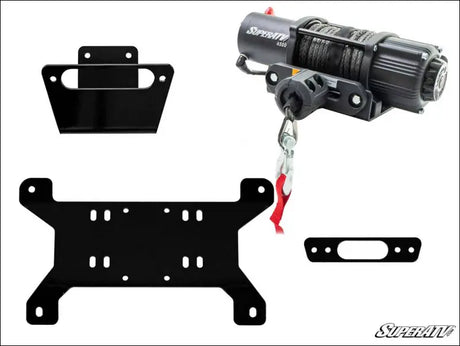 SuperATV Can-Am Maverick Winch Mounting Plate - 4500 lb