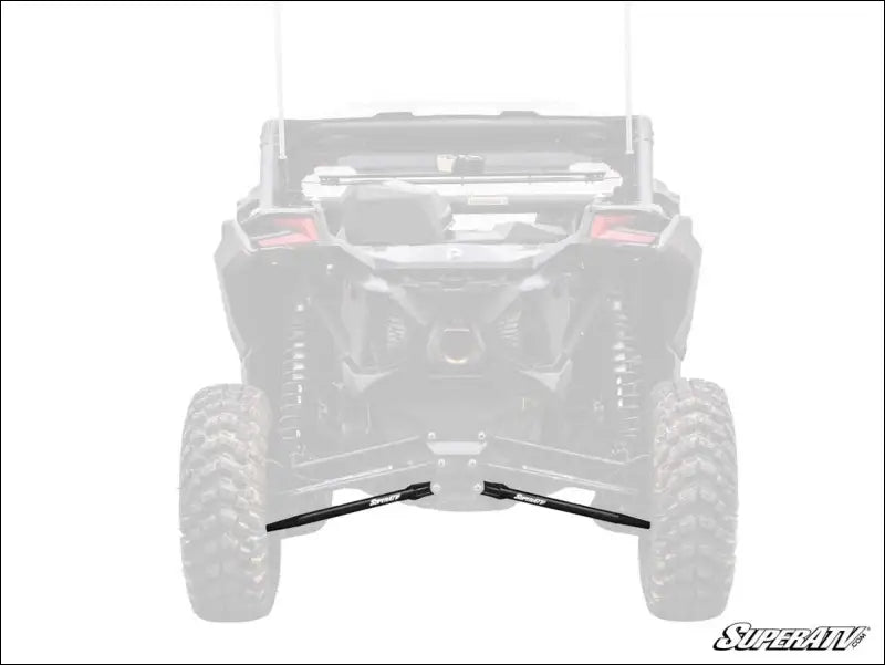 SuperATV Can-Am Maverick X3 Tubed Radius Arms - Lower (2 Rods) / 64 Inch Wide / Black - Rods