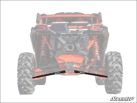 SuperATV Can-Am Maverick X3 Tubed Radius Arms - Lower (2 Rods) / 72 Inch Wide / Black - Rods