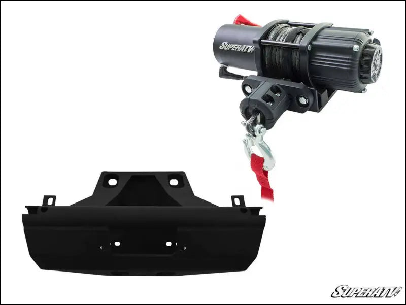 SuperATV Can-Am Maverick X3 Winch Mount Plate Kit - 64 Inch Wide / No, just the / 3500 lb